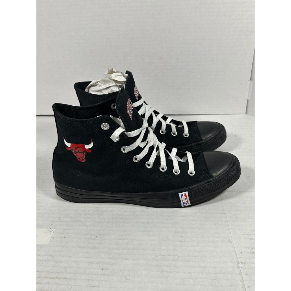 Converse Chuck Taylor All Star NBA Chicago Bulls HighTop Black Mens 11.5 164503C - Picture 4 of 16
